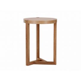 Dubový kulatý odkládací stolek Woodman Brentwood 41 cm