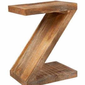 Moebel Living Masivní mangový odkládací stolek Zeta 45 x 30 cm