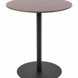 Kulatý jídelní stůl ⌀ 90 cm s mramorovým efektem černý BOCA