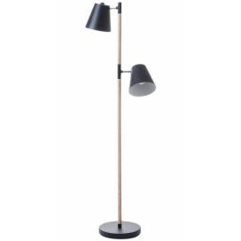 Time for home Černá kovová stojací lampa Kerry 150 cm