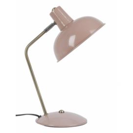 Time for home Světle růžová kovová stolní lampa Earny