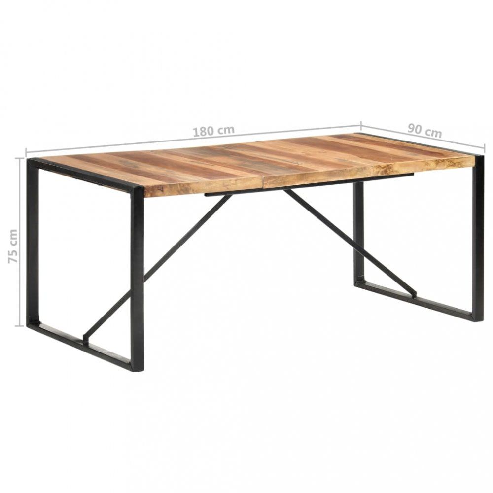 Jídelní stůl masivní dřevo / kov Dekorhome 180x90x75 cm - DEKORHOME.CZ