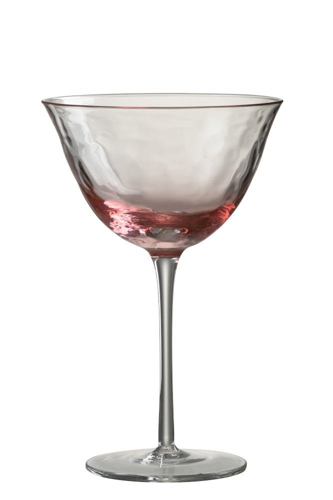 Růžová sklenička na koktejl Verma - Ø 12*18 cm J-Line by Jolipa - LaHome - vintage dekorace