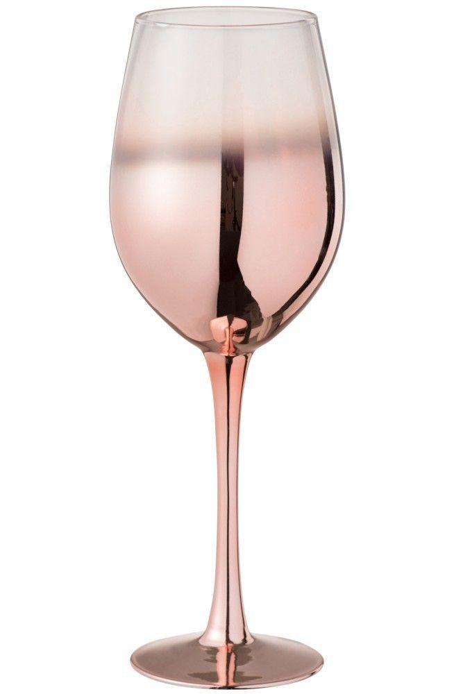 Sklenička na víno Copper Glass - Ø 9*26 cm J-Line by Jolipa - LaHome - vintage dekorace