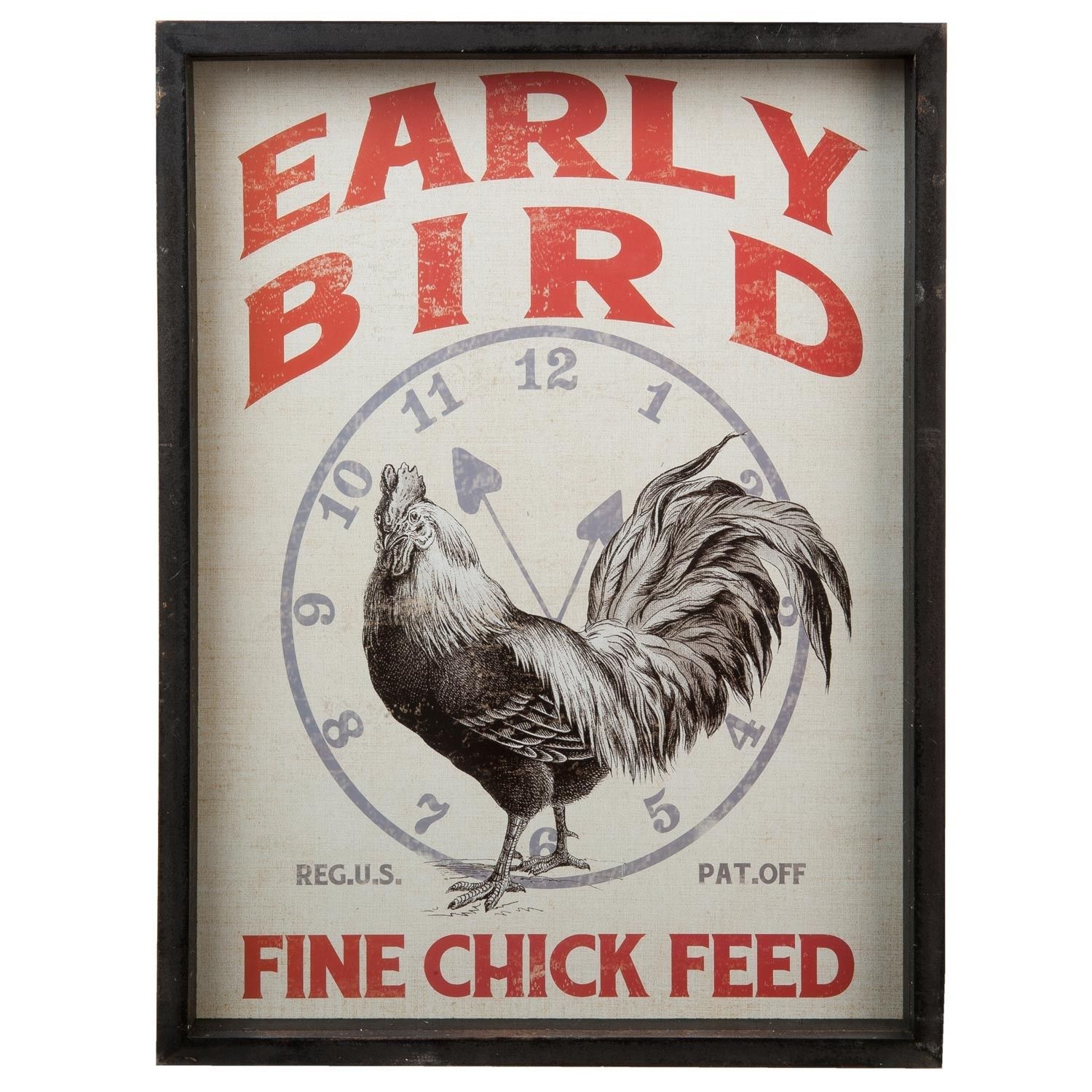 Obraz Early Bird -  38*3*52 cm Clayre & Eef - LaHome - vintage dekorace