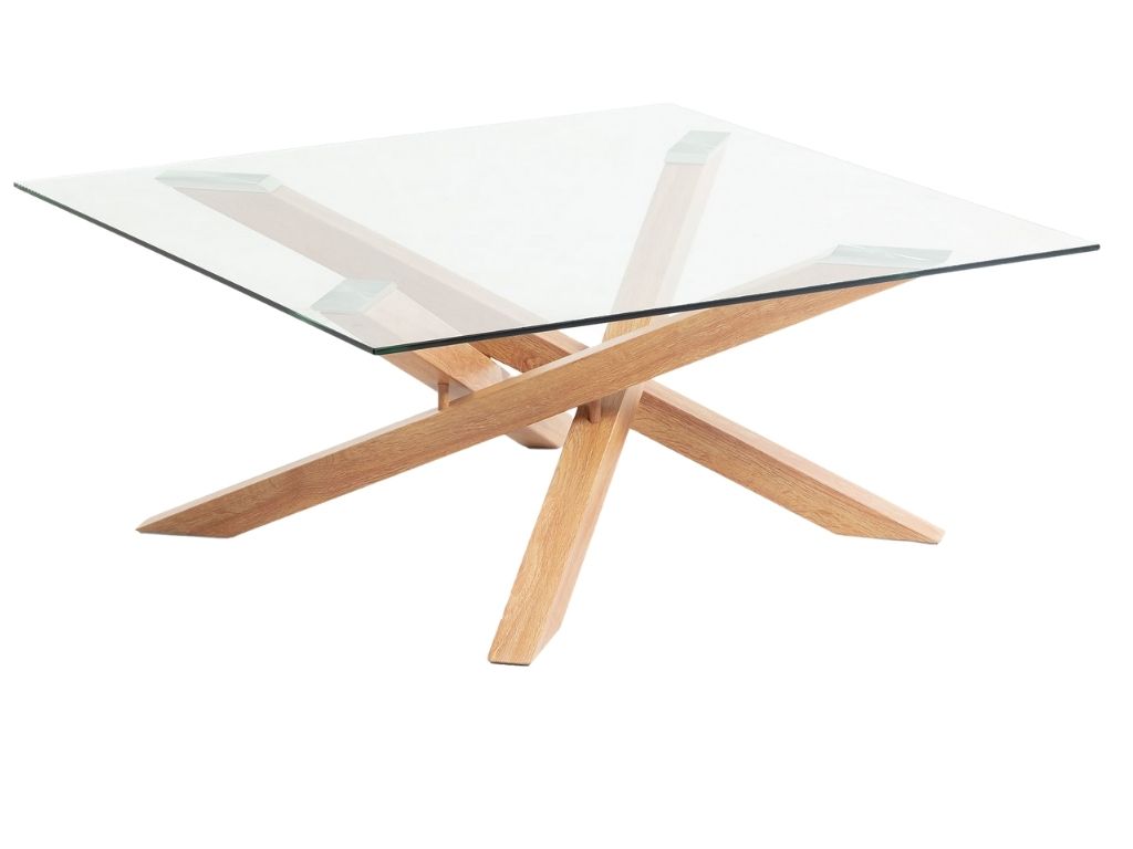 Skleněný konferenční stolek Kave Home Kamido 90 x 90 cm - Designovynabytek.cz