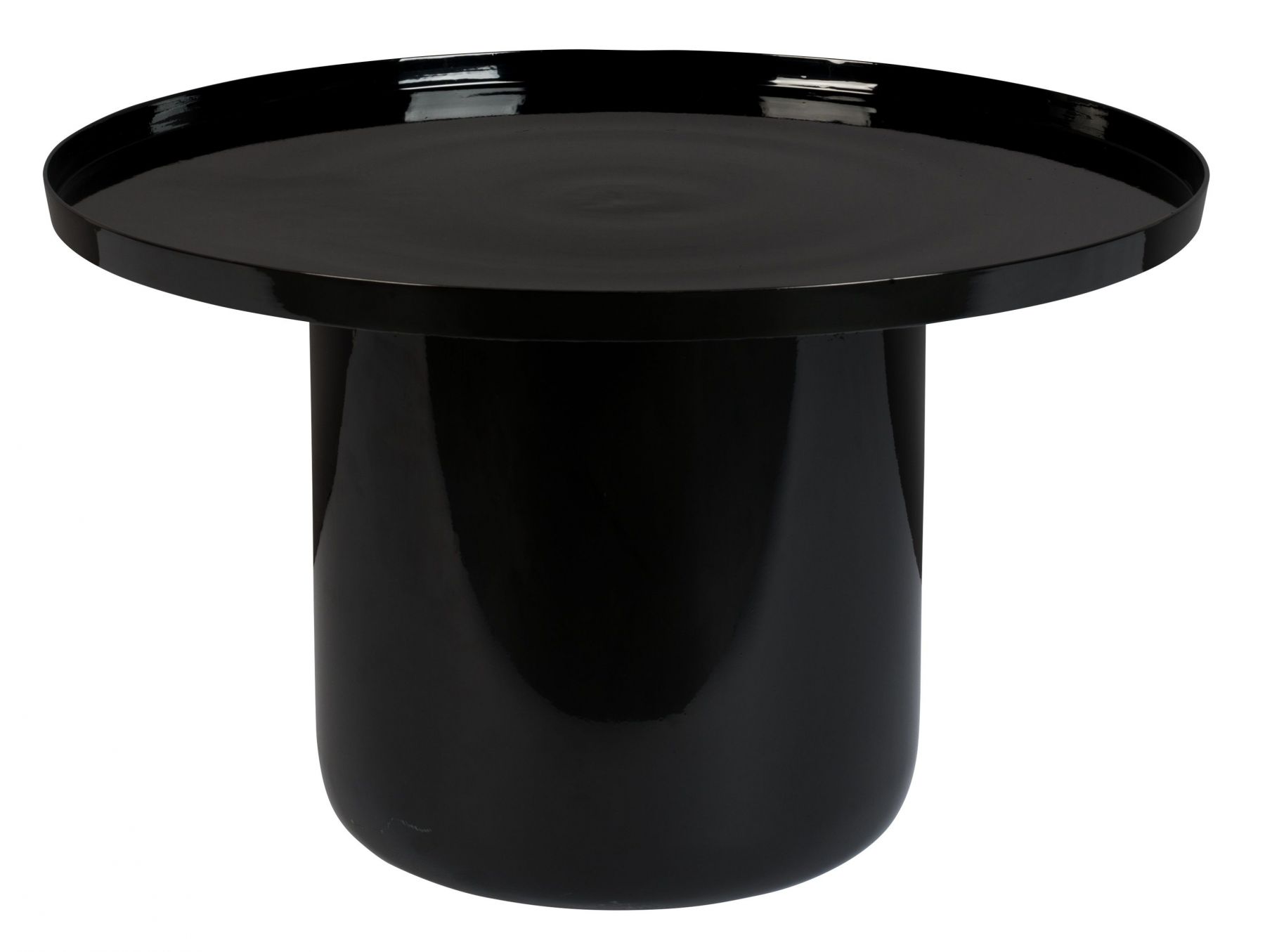 Černý kovový kulatý konferenční stolek ZUIVER SHINY BOMB 67 cm - Bonami.cz