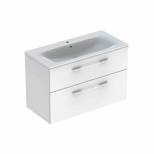 Koupelnová skříňka s umyvadlem Geberit Selnova 100x50,2x65,2 cm bílá lesk 501.244.00.1 - Siko - koupelny - kuchyně