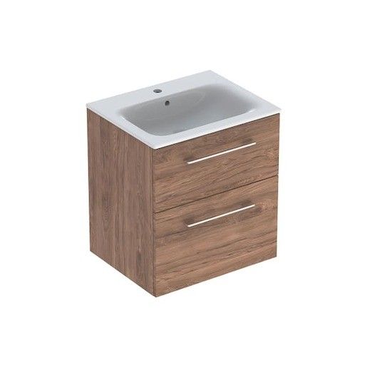 Koupelnová skříňka s umyvadlem Geberit Selnova 60x50,2x65,2 cm ořech hickory 501.238.00.1 - Siko - koupelny - kuchyně
