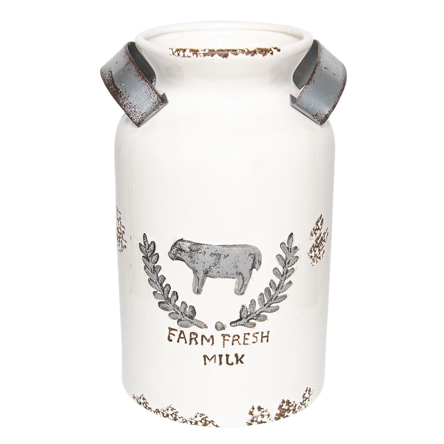 Keramická nádoba/konvička na mléko - Ø20*31 cm Clayre & Eef - LaHome - vintage dekorace