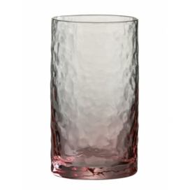 Růžová sklenička na vodu Verma - Ø7*13 cm J-Line by Jolipa
