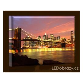 LED obraz Brooklynský most 45x30 cm