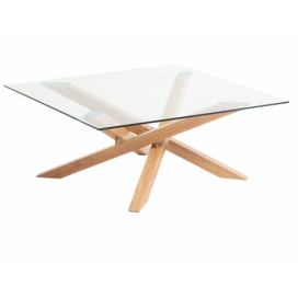 Skleněný konferenční stolek Kave Home Kamido 90 x 90 cm