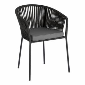 Černá pletená židle Kave Home Yanet