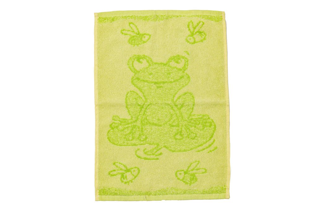 Dětský ručník BEBÉ žabička zelený 30x50 cm - Výprodej Povlečení