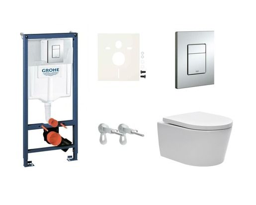 Cenově zvýhodněný závěsný WC set Grohe do lehkých stěn / předstěnová montáž+ WC SAT Brevis SIKOGRS3W0 - Siko - koupelny - kuchyně