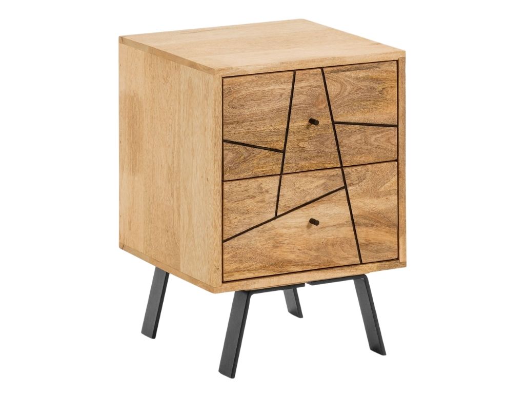 Mangový noční stolek Kave Home Balia 40 x 40 cm - Designovynabytek.cz