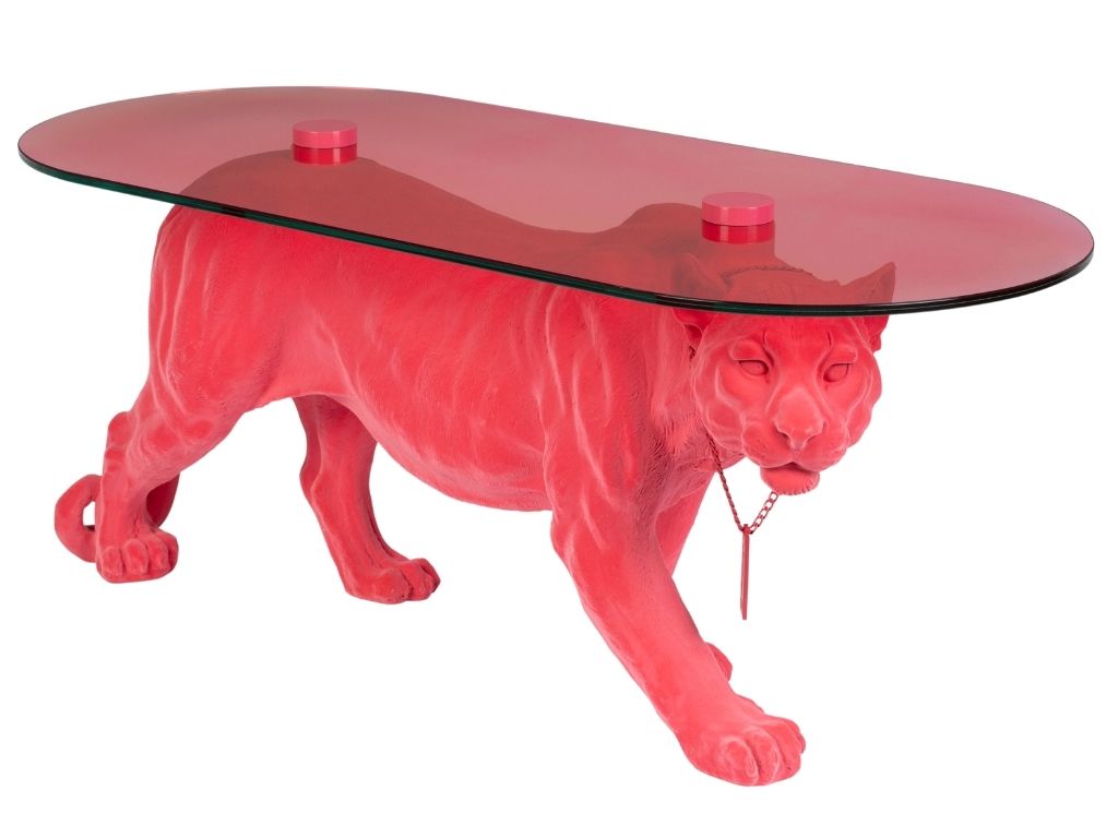 Růžový skleněný konferenční stolek Bold Monkey Dope As Hell 90 x 40 cm - Designovynabytek.cz