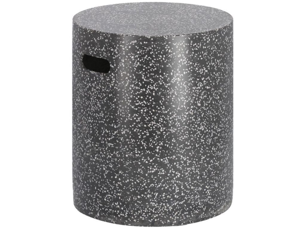 Černý cementový odkládací stolek Kave Home Jenell 35 cm - Designovynabytek.cz