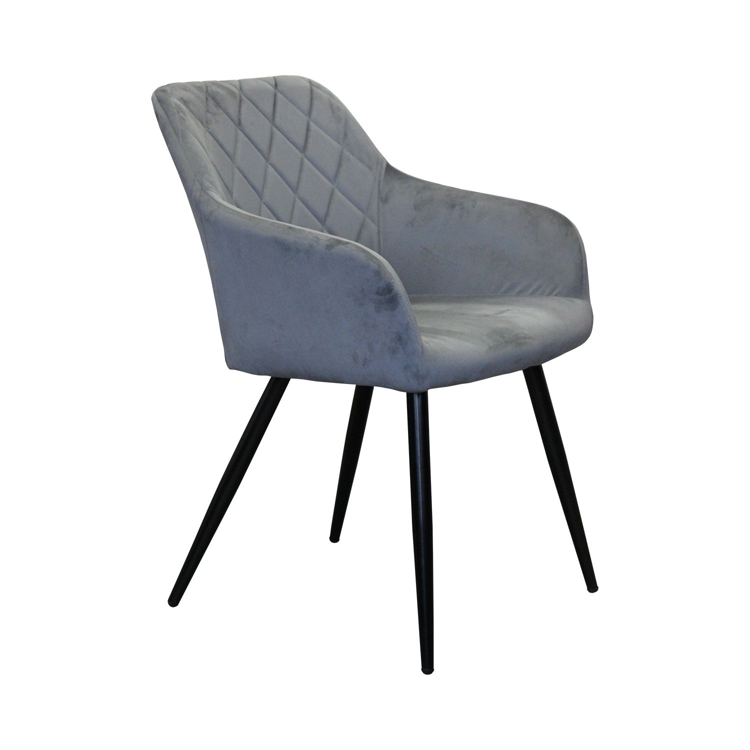 Jídelní židle DIAMANT šedý samet - IDEA nábytek