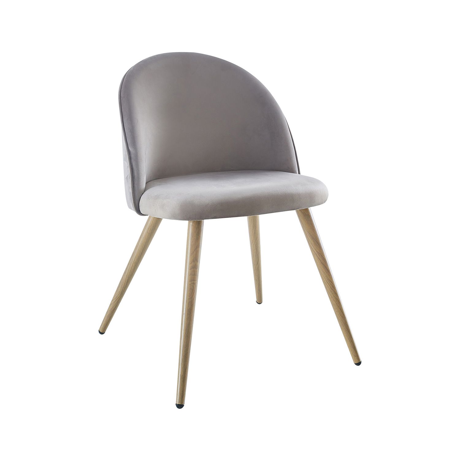 Jídelní židle LAMBDA šedý samet - IDEA nábytek