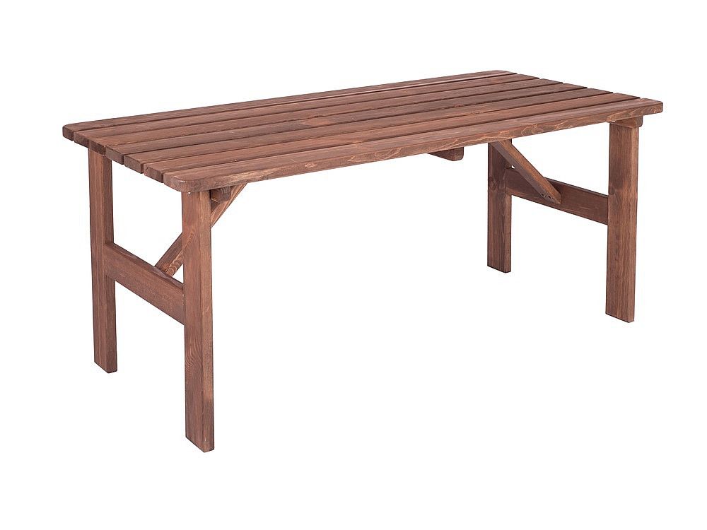 Masivní stůl z borovice dřevo mořené 30 mm (různé délky) 150 cm - i-zahradninabytek.cz