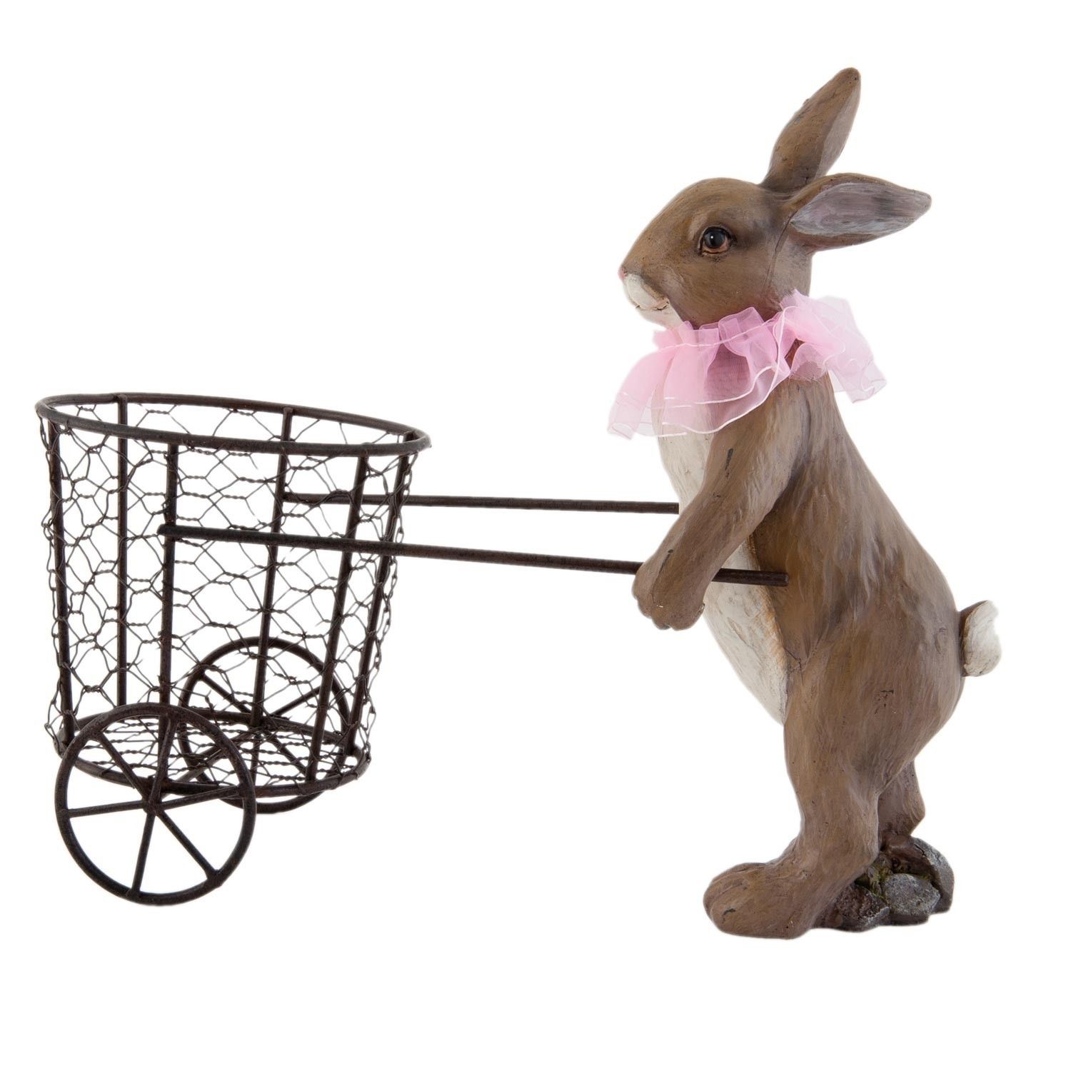 Dekorace  Zajíc s košíčkem - 31*14*26 cm Clayre & Eef - LaHome - vintage dekorace