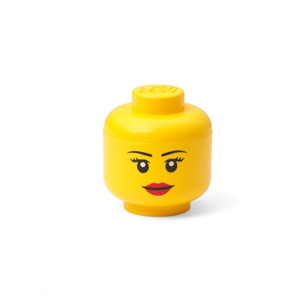 Žlutý úložný box LEGO® Girl, ø 10,6 cm - Bonami.cz