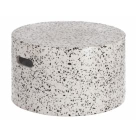 Bílý cementový konferenční stolek Kave Home Jenell 52 cm