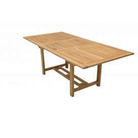 DEOKORK Zahradní obdelníkový stůl MONTANA 160/210 x 90 cm (teak)