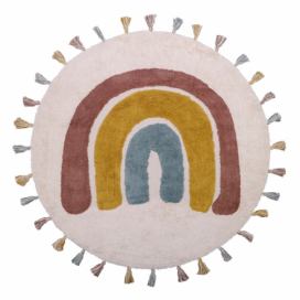 Dětský ručně vyrobený koberec Nattiot Rainbow, ø 110 cm