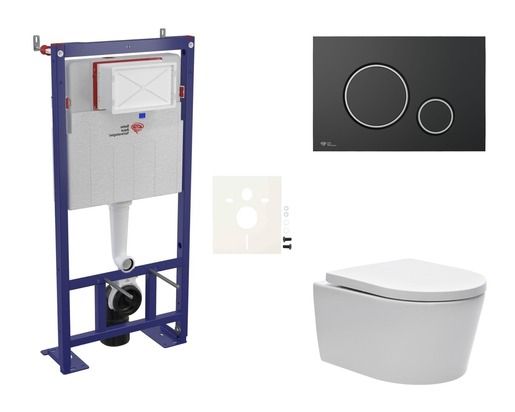 Cenově zvýhodněný závěsný WC set SAT do lehkých stěn / předstěnová montáž+ WC SAT Brevis SIKOSSBR78 - Siko - koupelny - kuchyně