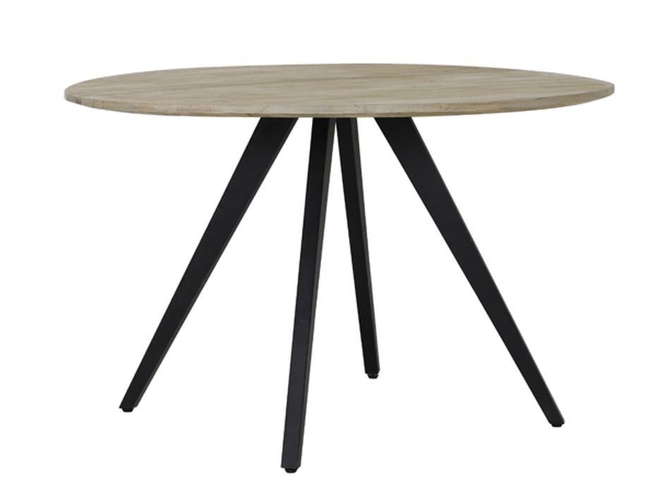 Kulatý jídelní stůl s dřevěnou deskou z mangového dřeva Magnifera - Ø 120*78 cm Light & Living - LaHome - vintage dekorace