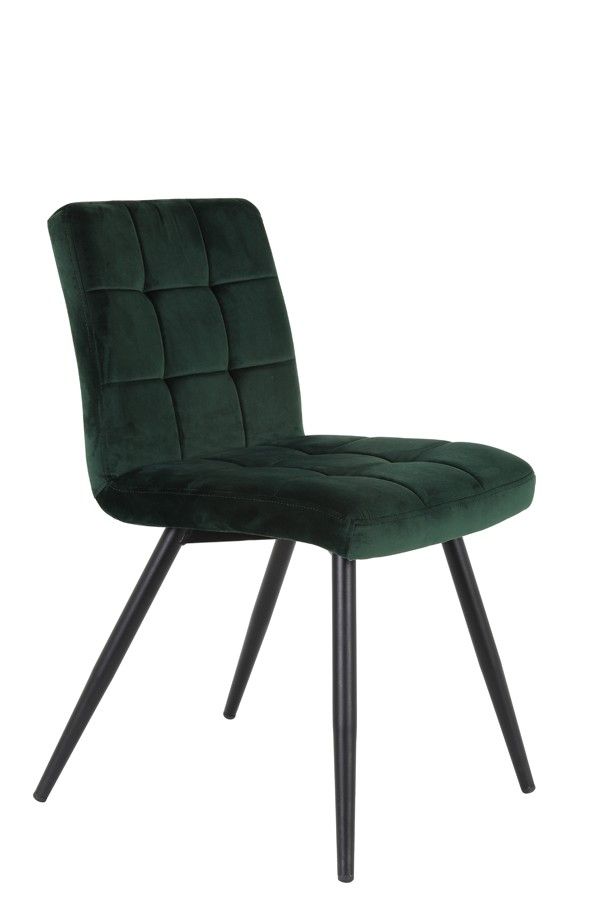 Sametová tmavě zelená jídelní židle OLIVE - 44*82*50 cm Light & Living - LaHome - vintage dekorace