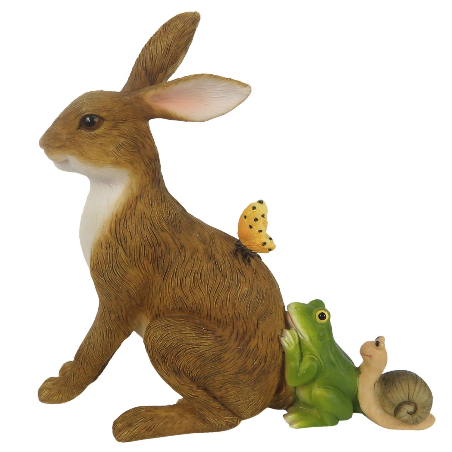 Velikonoční dekorace králíka se zvířátky - 14*5*13 cm Clayre & Eef - LaHome - vintage dekorace
