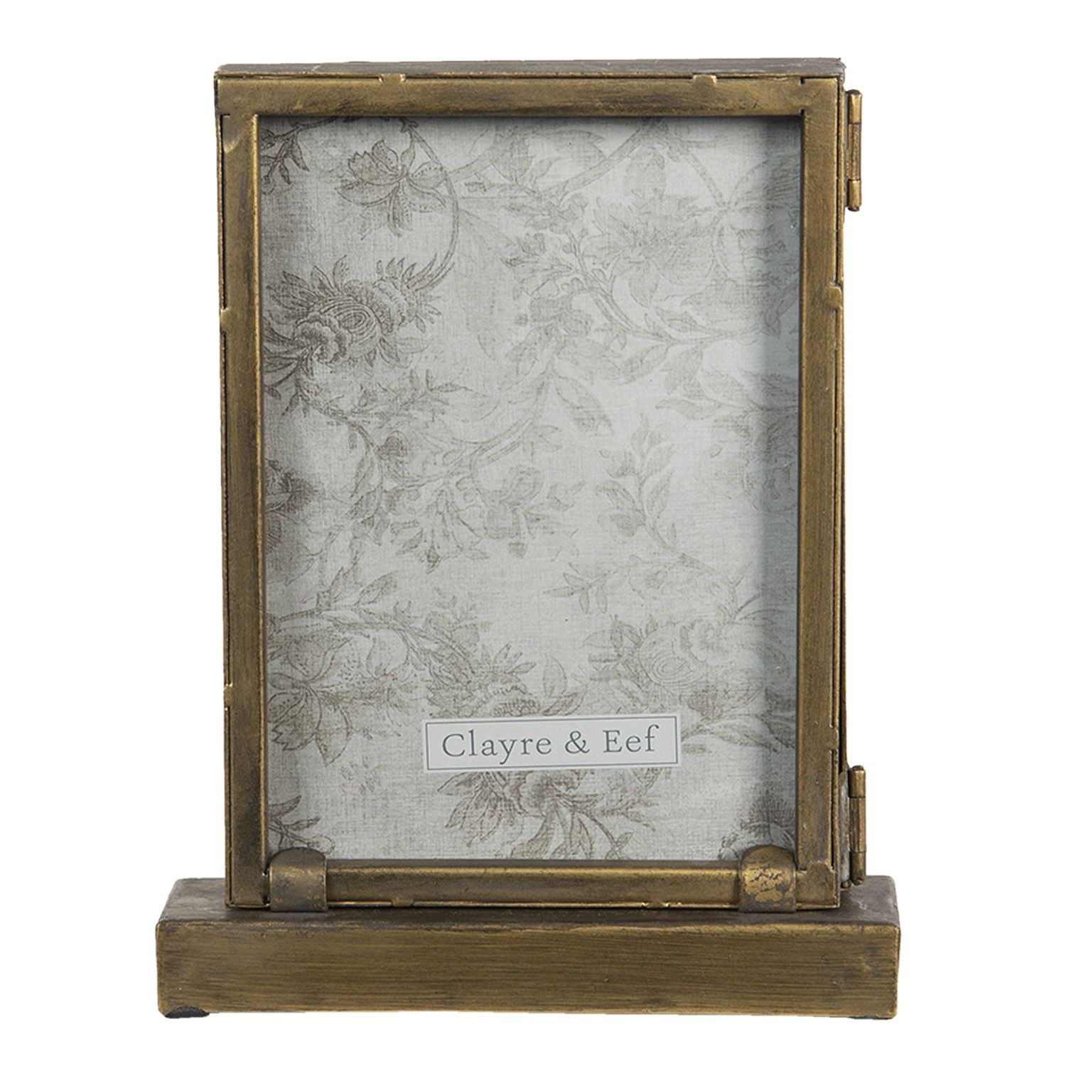 Zlatý fotorámeček s podstavcem - 16*5*20 cm / 13*18 cm Clayre & Eef - LaHome - vintage dekorace