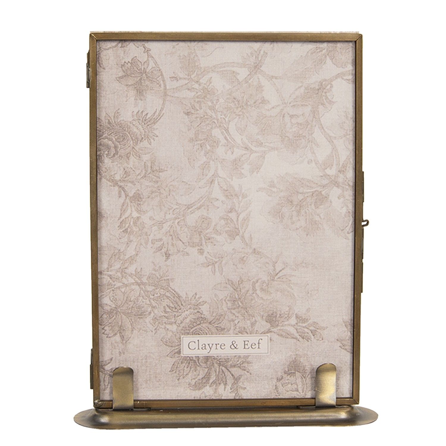 Stojací bronzový fotorámeček - 15*3*19 cm / 13*18 cm Clayre & Eef - LaHome - vintage dekorace