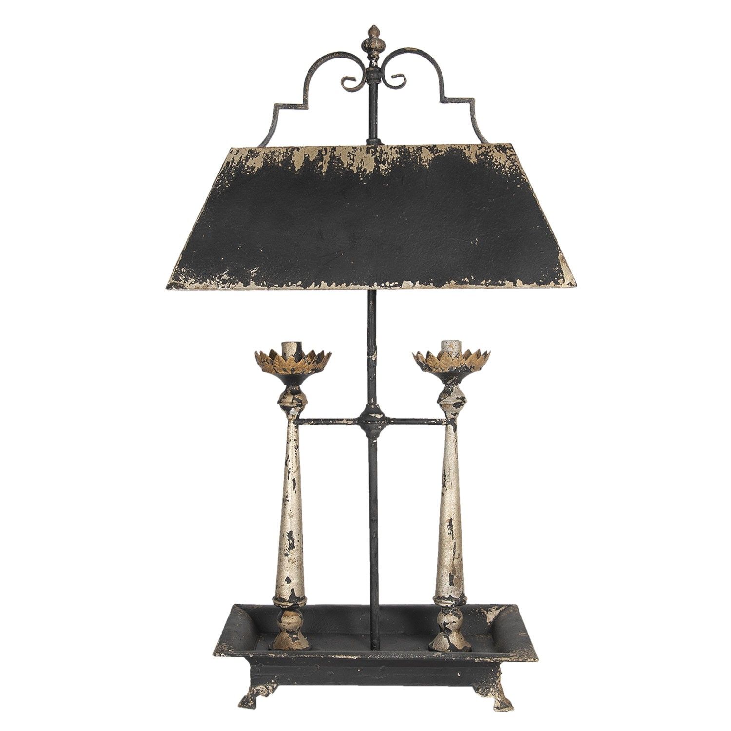 Černá kovová stolní lampa Ambiente - 54*32*98 cm Clayre & Eef - LaHome - vintage dekorace