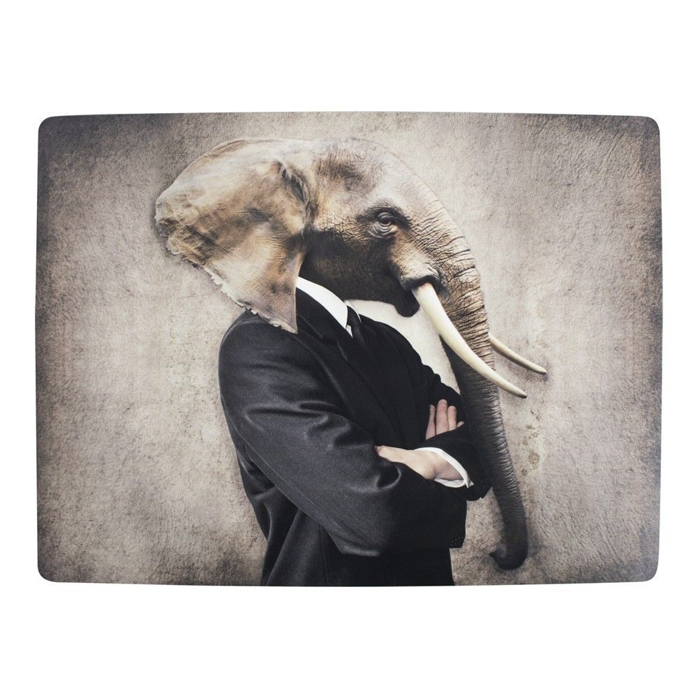 4ks pevné korkové prostírání pán slon - 30*40*0,4cm Mars & More - LaHome - vintage dekorace