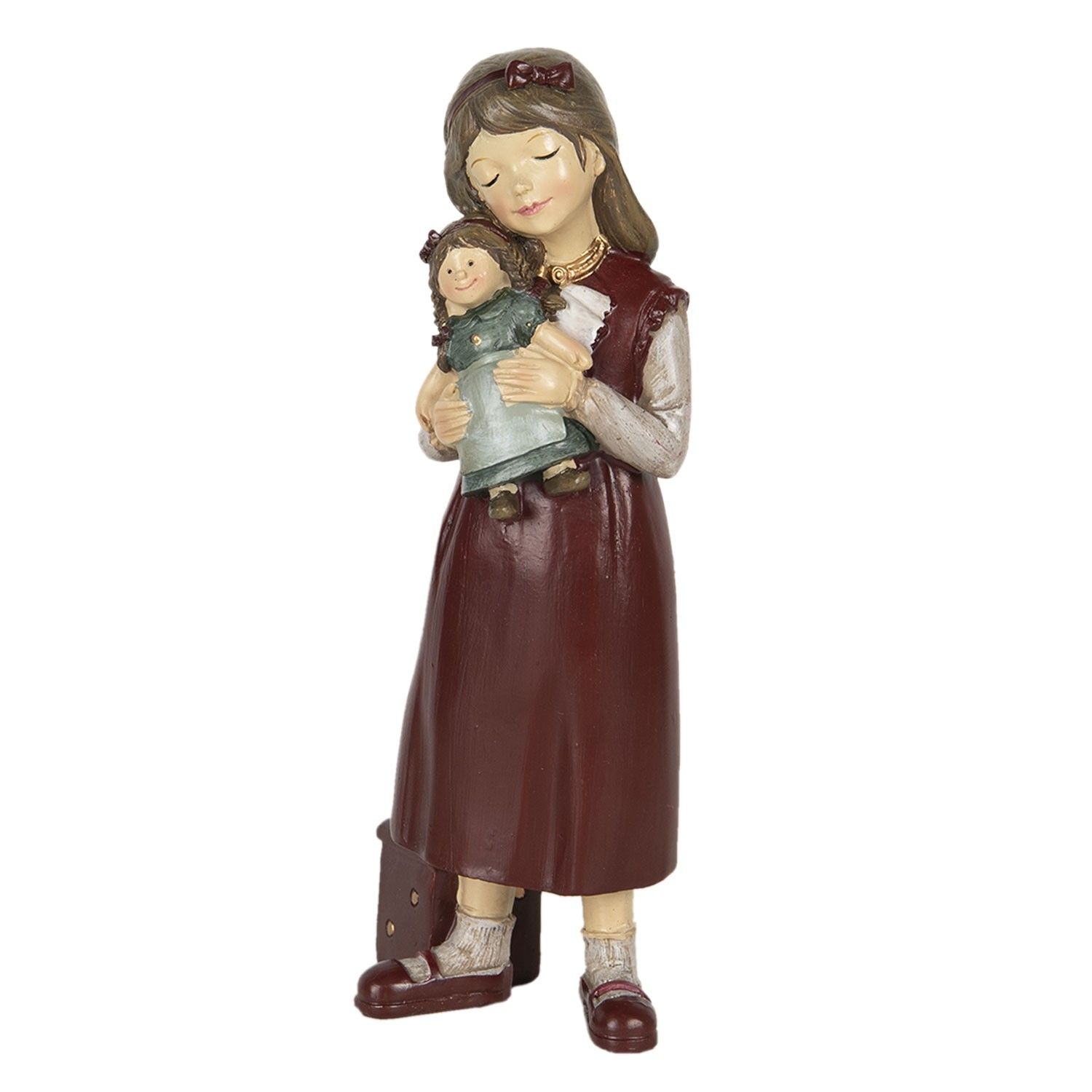 Dekorace děvče s panenkou - 8*7*21 cm Clayre & Eef - LaHome - vintage dekorace