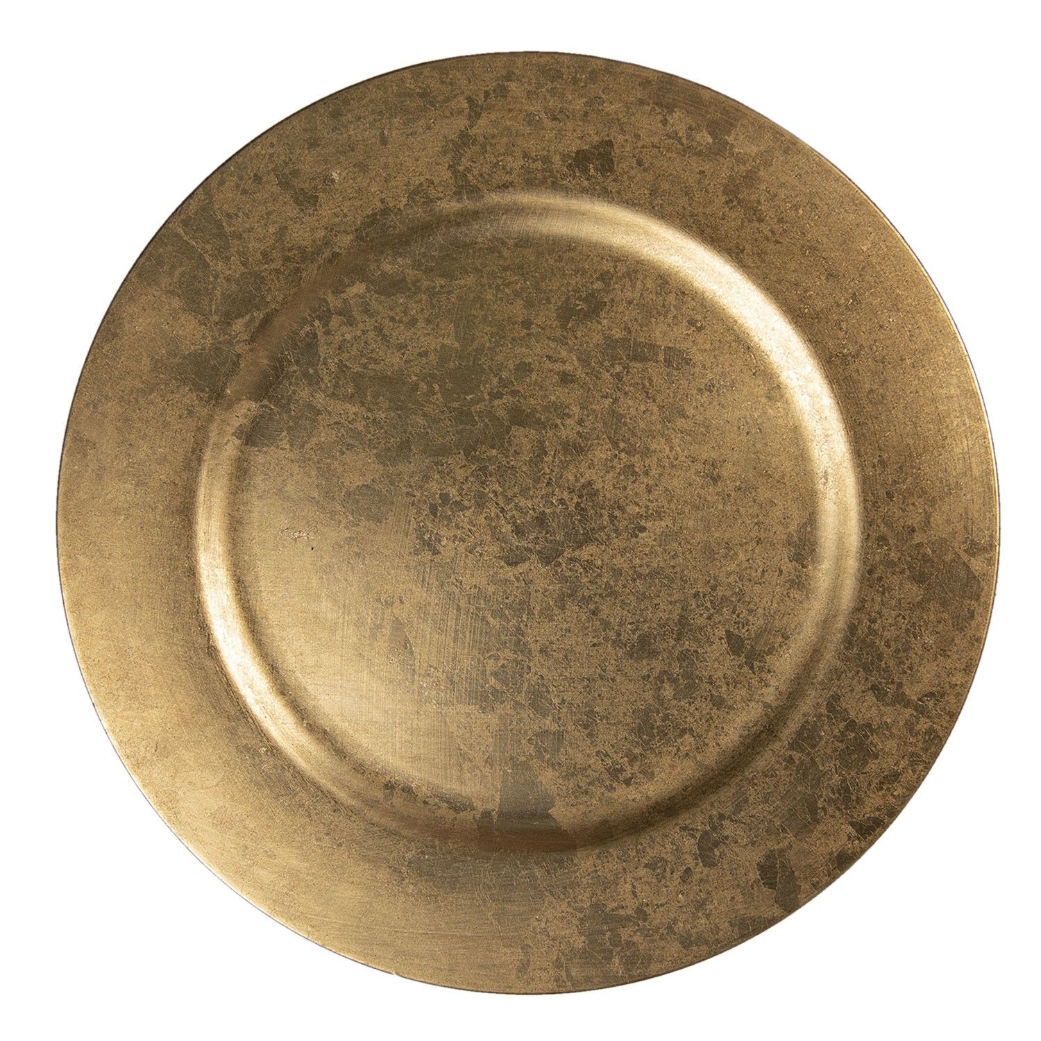 Zlatý melaminový talíř - Ø 33 cm Clayre & Eef - LaHome - vintage dekorace
