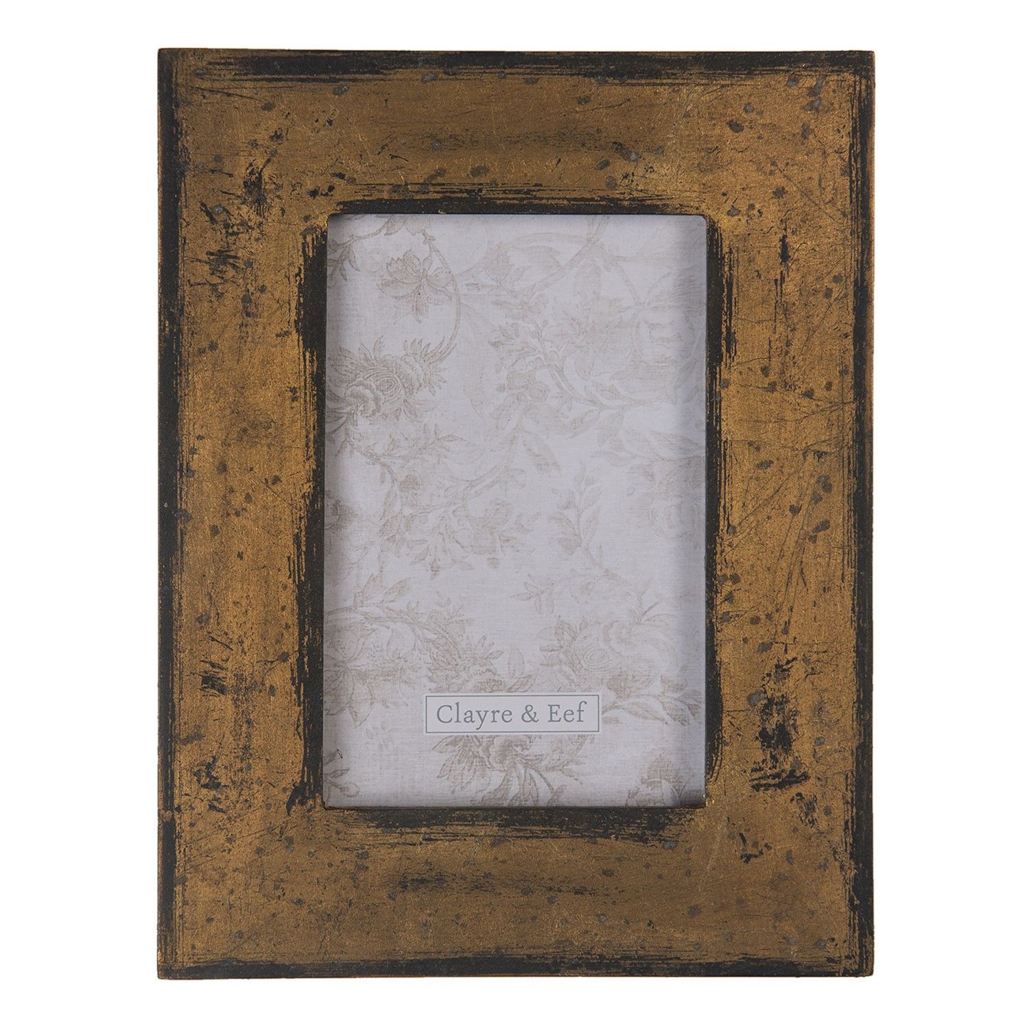 Bronzovo-hnědý fotorámeček s patinou - 17*1*22 cm / 10*15 cm Clayre & Eef - LaHome - vintage dekorace