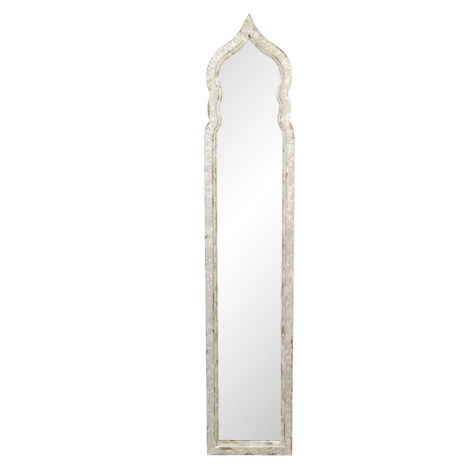 Vintage nástěnné zrcadlo s patinou Lourdes - 30*4*150 cm Clayre & Eef - LaHome - vintage dekorace