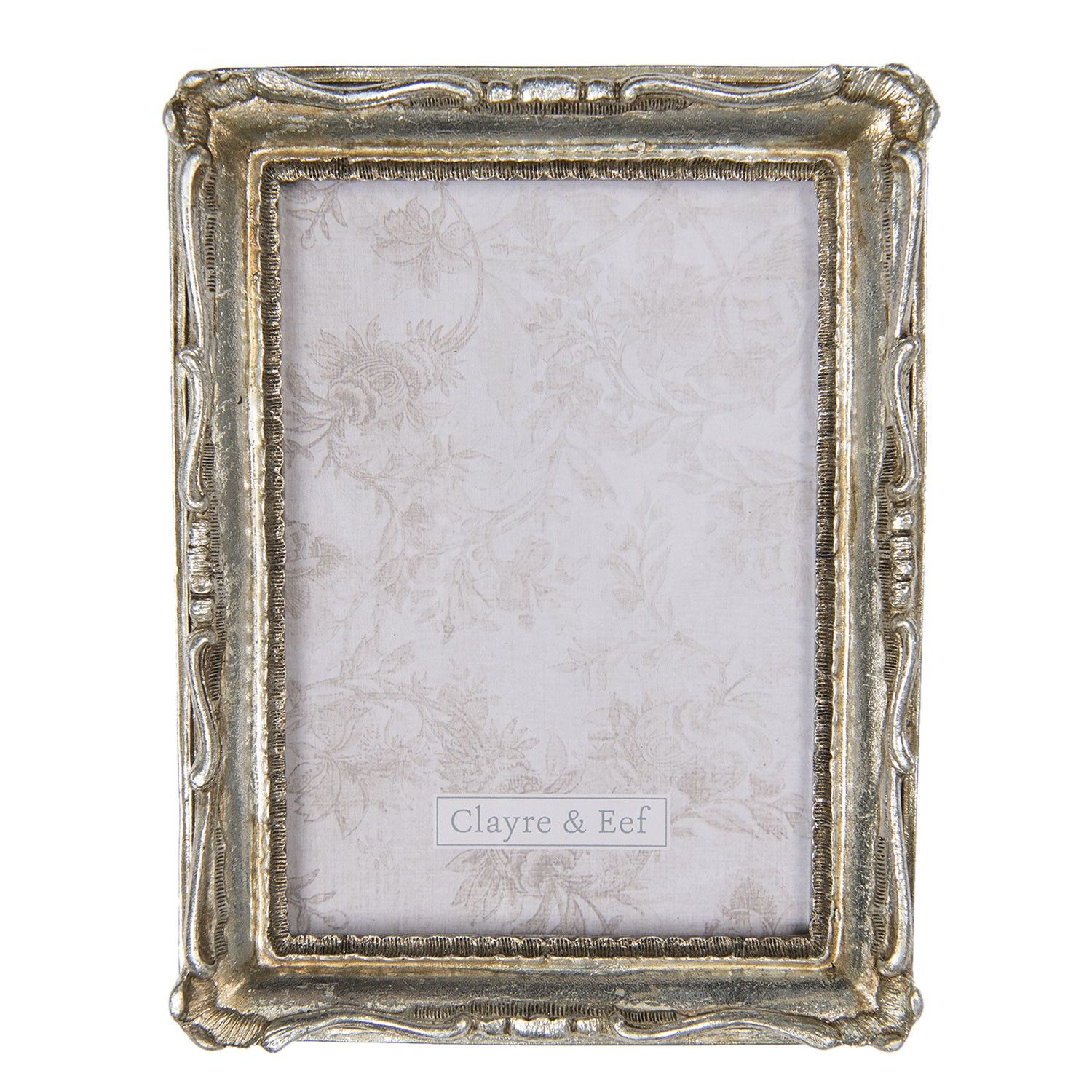 Stříbrný antik fotorámeček - 13*2*18 cm / 10*15 cm Clayre & Eef - LaHome - vintage dekorace