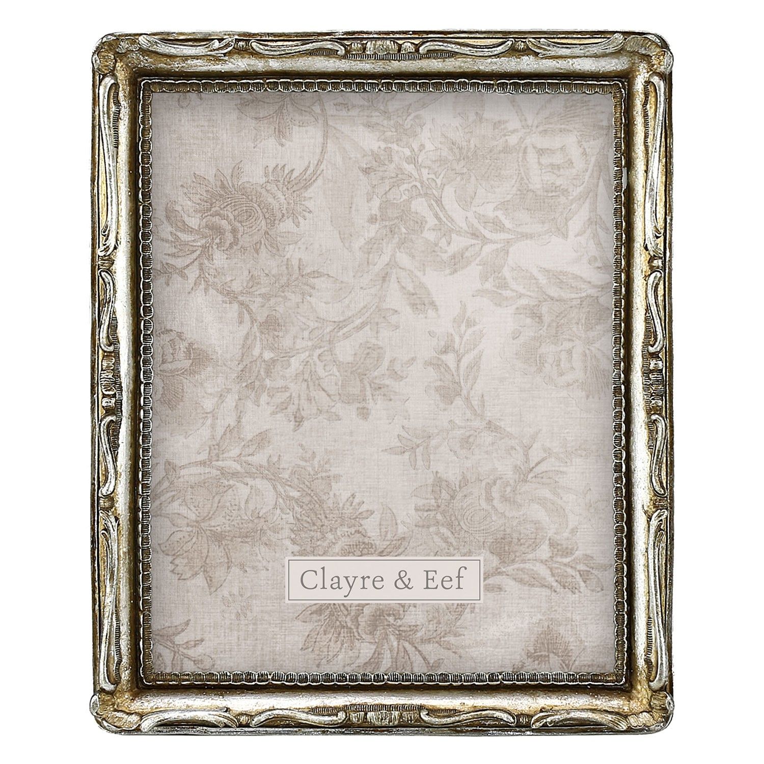 Stříbrný fotorámeček se zdobením - 24*3*29 cm / 20*25 cm Clayre & Eef - LaHome - vintage dekorace