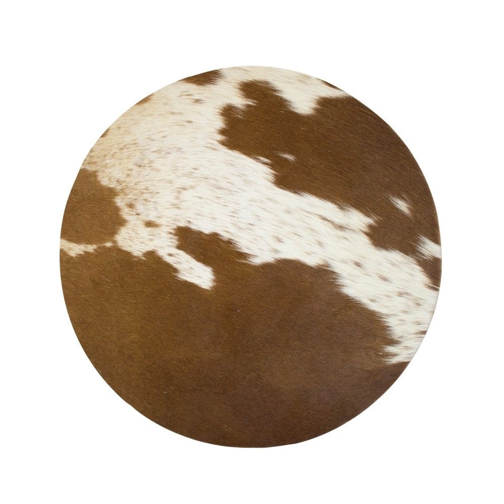 Kulaté prostírání z hovězí kůže - 38*38*1cm Mars & More - LaHome - vintage dekorace