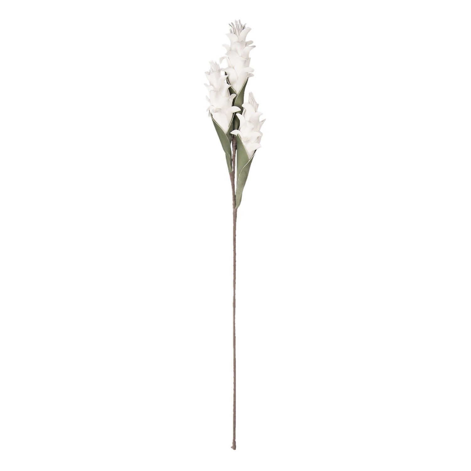 Bílá umělá květina s listy Rosaire - 106 cm Clayre & Eef - LaHome - vintage dekorace