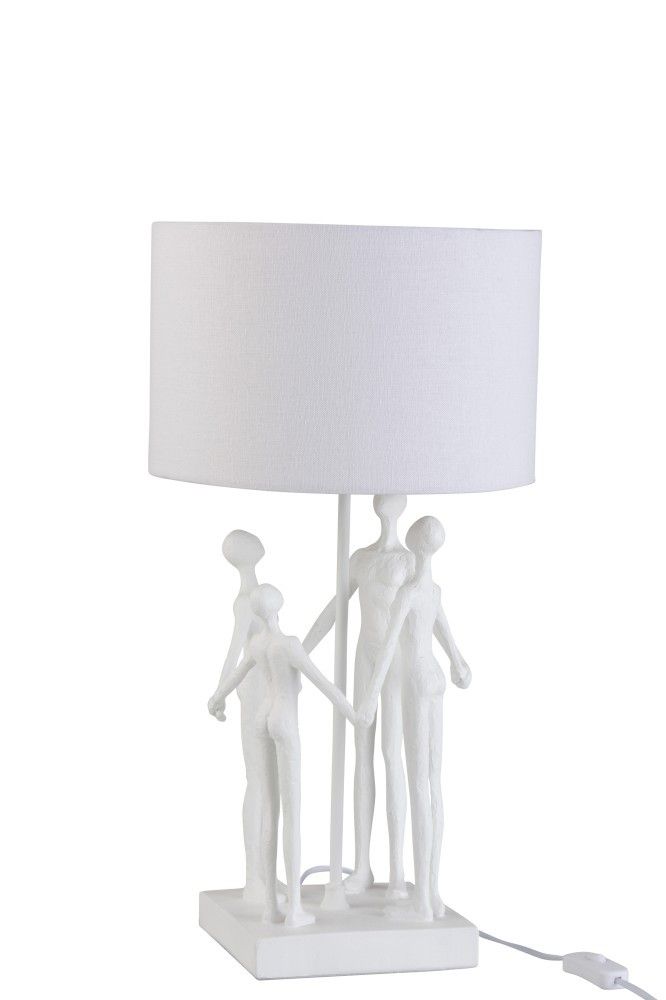 Stolní lampa s textilním stínidlem Figurines - Ø 30,5*57,5 cm J-Line by Jolipa - LaHome - vintage dekorace