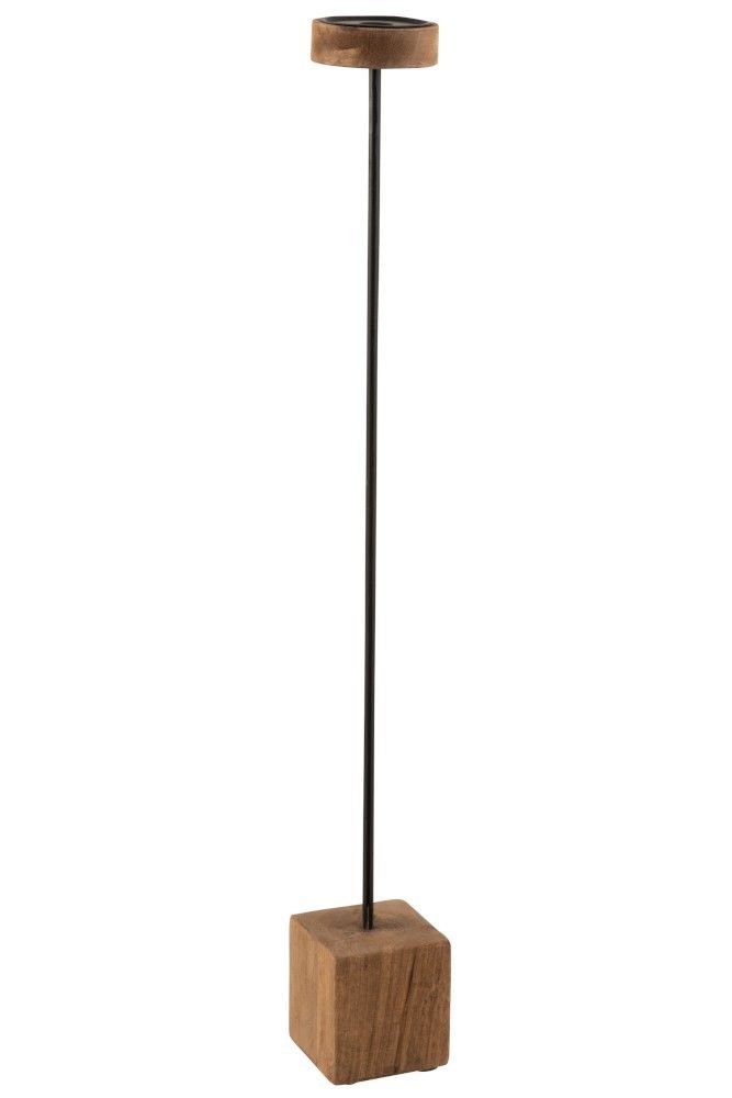 Dřevěný hnědý svícen  Mango XXL  - Ø 10*90 cm J-Line by Jolipa - LaHome - vintage dekorace