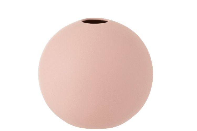 Růžová keramická váza Ball - Ø 25*23,5 cm J-Line by Jolipa - LaHome - vintage dekorace